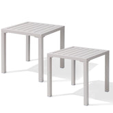 Pellebant Aluminum Square Side Table Small Patio Coffee Bistro